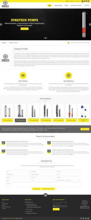 Web Design by pnfnetworkz for Dynatech Pumps | Design: #12939819