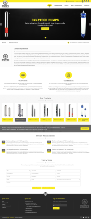Web Design by pnfnetworkz for Dynatech Pumps | Design: #12939820