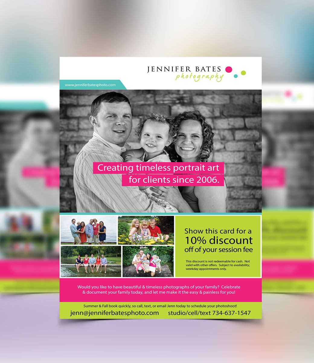 Flyer Design by chand.anp for Jennifer Bates Photography | Design #12128617