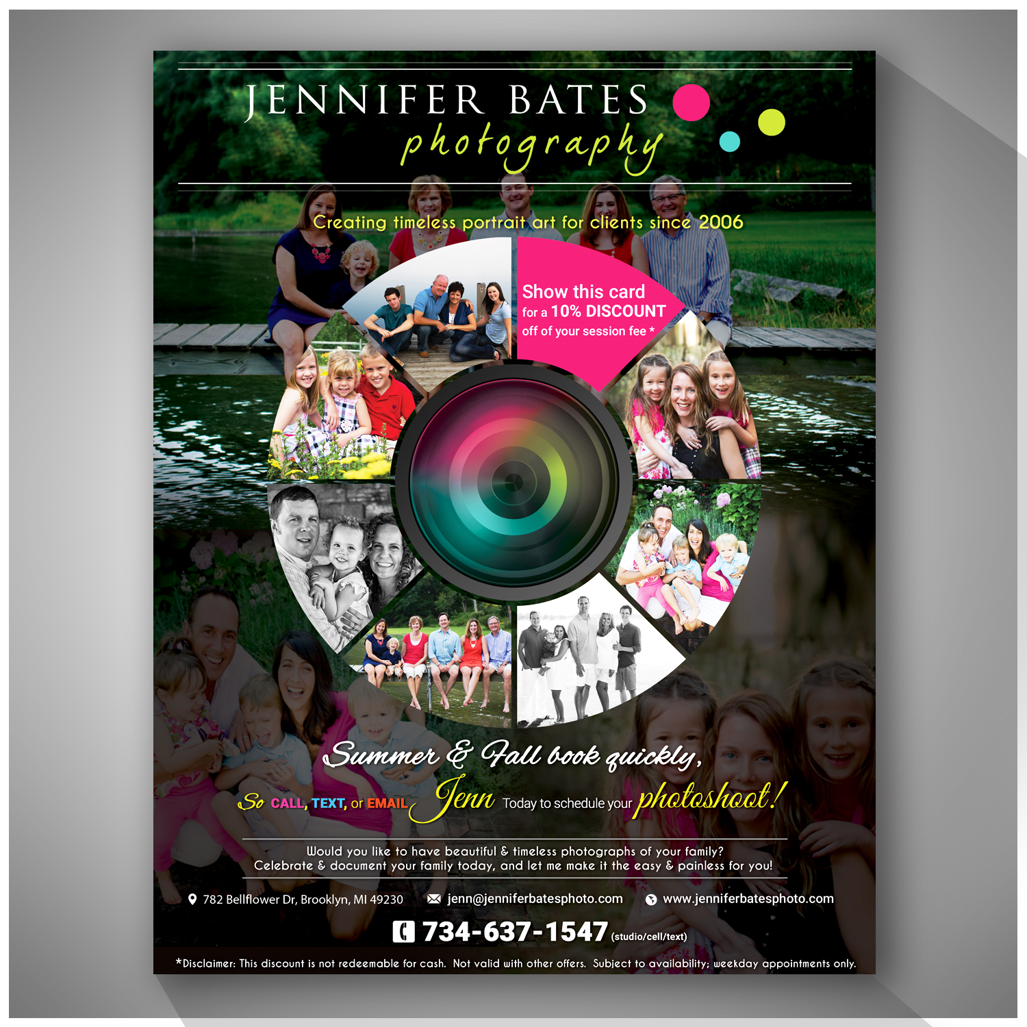 Flyer Design by SAI DESIGNS for Jennifer Bates Photography | Design #12182959