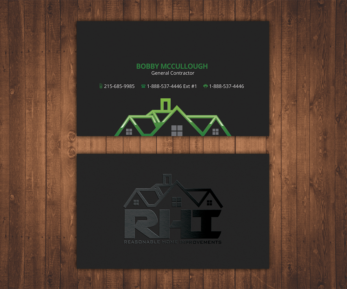 Business Card Design by Stylez Designz for Reasonable Home Improvements | Design #12099944