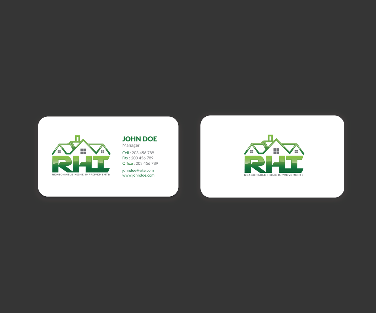 Business Card Design by JK18 for Reasonable Home Improvements | Design #12089602