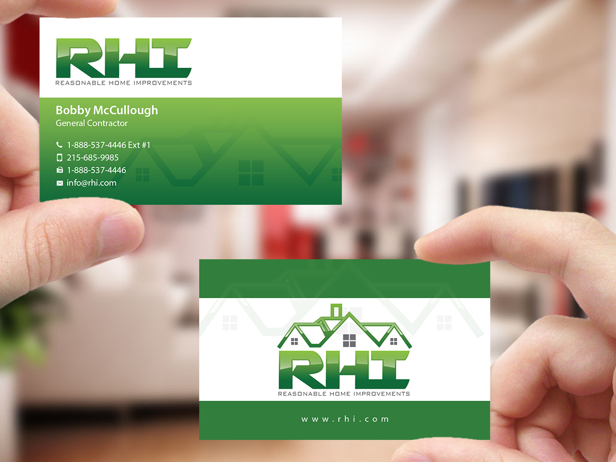 Business Card Design by Creations Box 2015 for Reasonable Home Improvements | Design #12090332