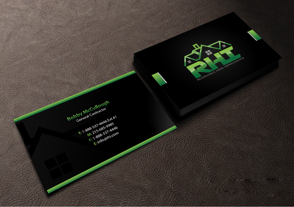 Business Card Design by Creations Box 2015 for Reasonable Home Improvements | Design #12090333