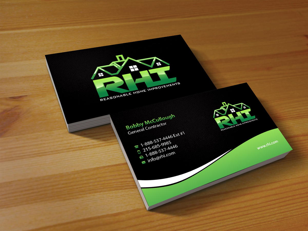 Business Card Design by Creations Box 2015 for Reasonable Home Improvements | Design #12090391