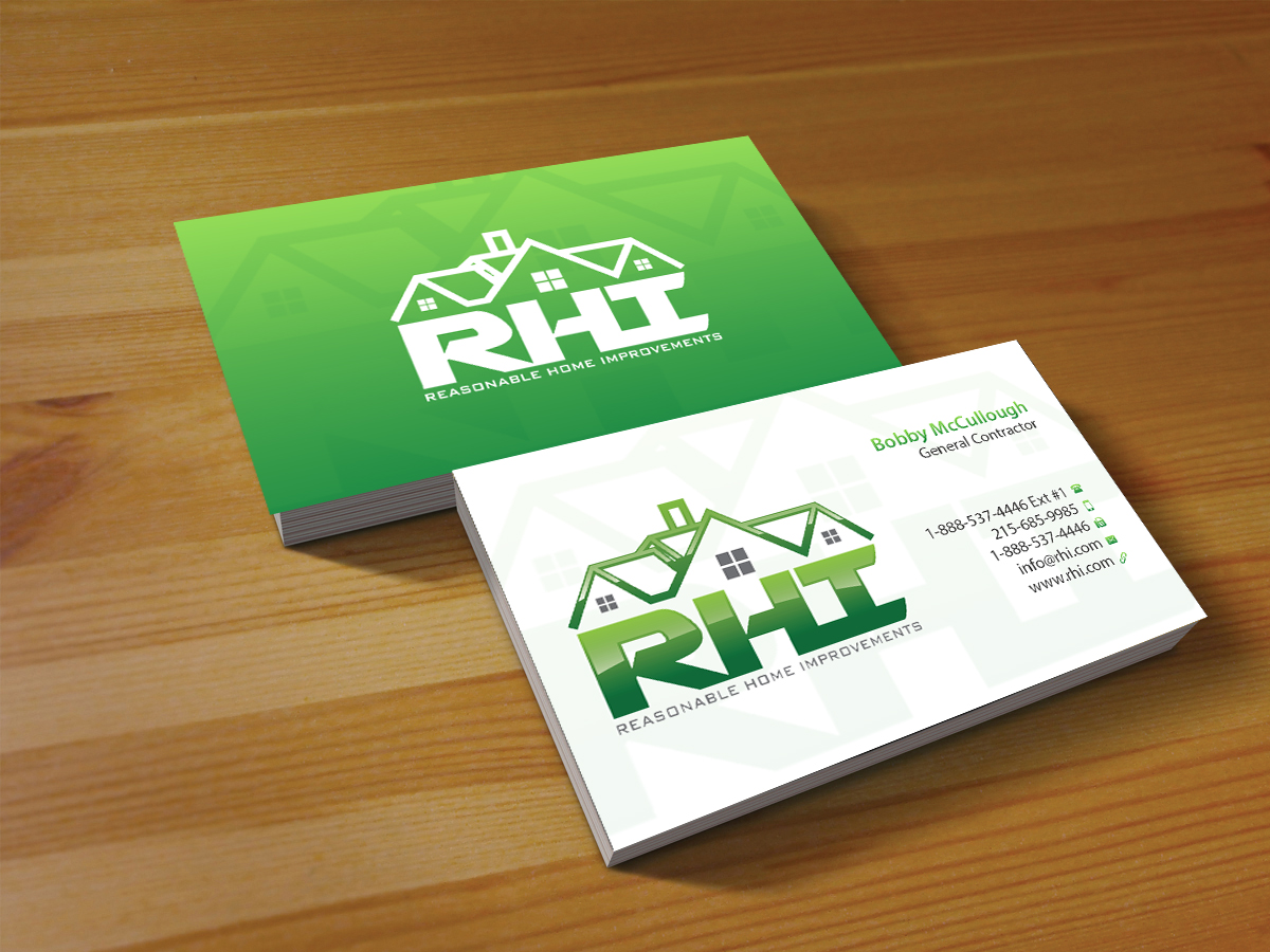 Business Card Design by Creations Box 2015 for Reasonable Home Improvements | Design #12090395