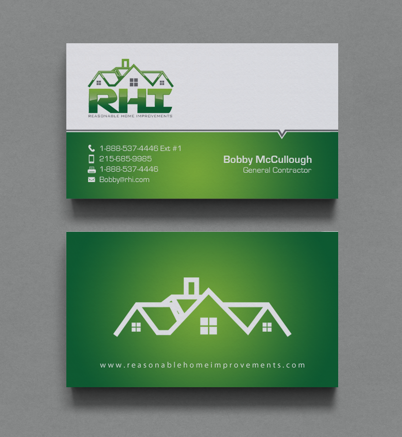 Business Card Design by chandrayaan.creative for Reasonable Home Improvements | Design #12102366