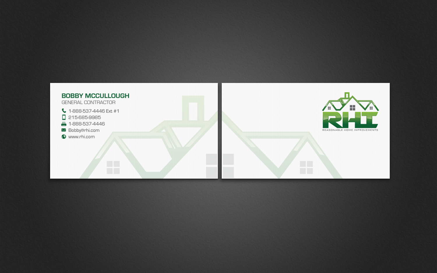 Business Card Design by chandrayaan.creative for Reasonable Home Improvements | Design #12103310