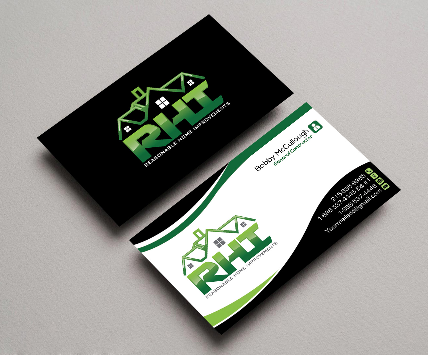 Business Card Design by gayathrik2244 for Reasonable Home Improvements | Design #12101546