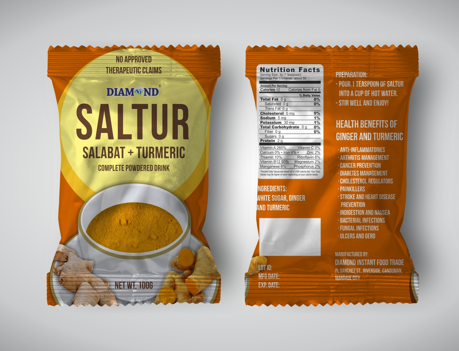 Packaging Design by Rio Van for Diamond Instant Food Trade | Design #12146848