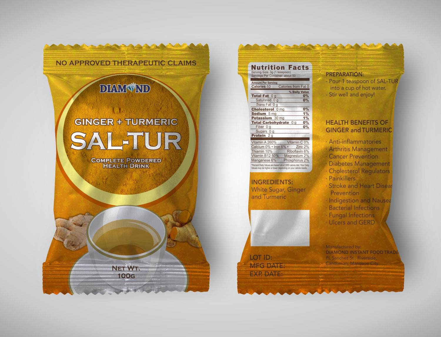 Packaging Design by Rio Van for Diamond Instant Food Trade | Design #12152469