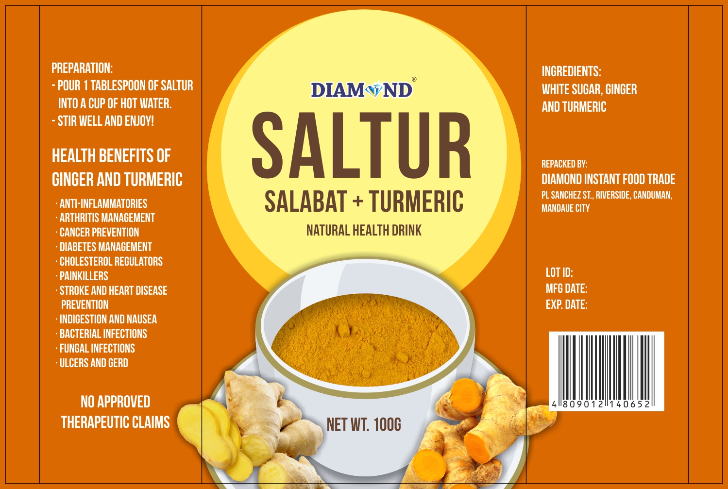 Diseño de Empaque por Rio Van para Diamond Instant Food Trade | Diseño #12293778