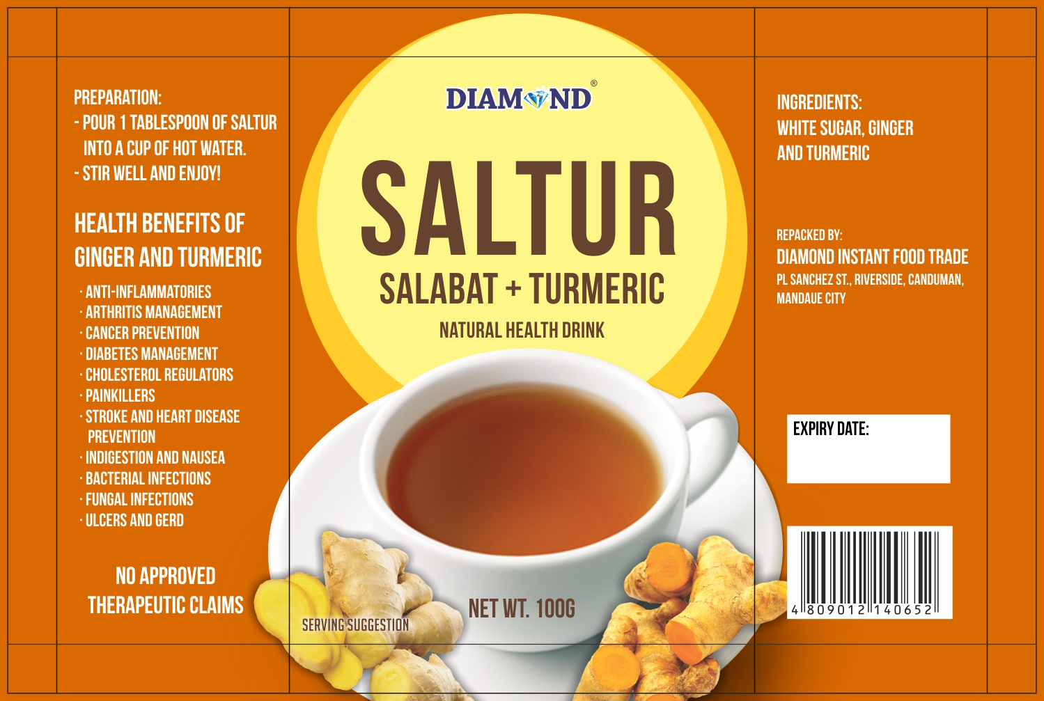 Diseño de Empaque por Rio Van para Diamond Instant Food Trade | Diseño #12357882