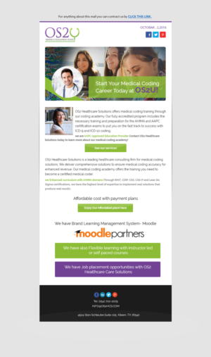 Email Marketing Design by Dabashes Adhikery for OS2 Healthcare Solutions, LLC | Design: #12282181