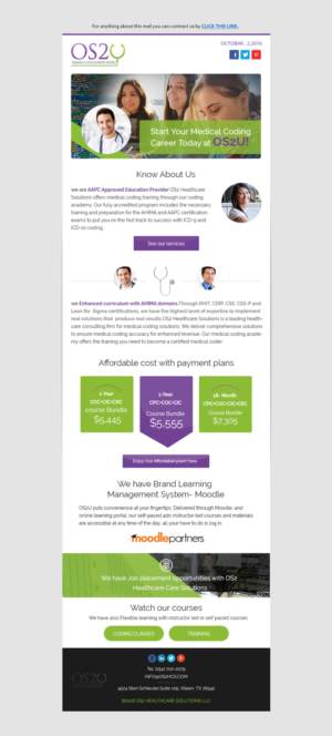 Email Marketing Design by Dabashes Adhikery for OS2 Healthcare Solutions, LLC | Design: #12287863