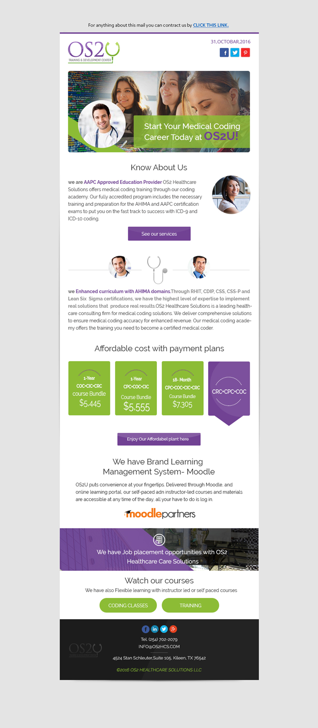 Email Marketing Design by Dabashes Adhikery for OS2 Healthcare Solutions, LLC | Design #12290286