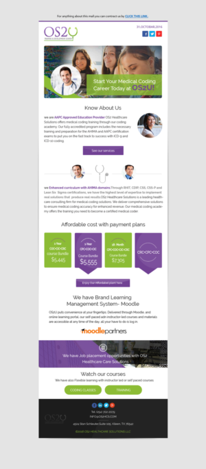 Email Marketing Design by Dabashes Adhikery for OS2 Healthcare Solutions, LLC | Design: #12312409