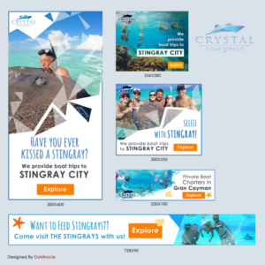 Simple, clean boat charter Banners | Banner Ad Design by Da Miracle