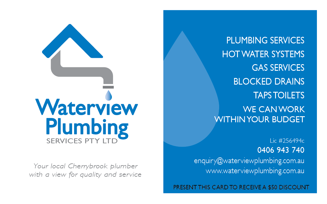 Business Card Design by DCMadrid for waterview plumbing | Design #12093200