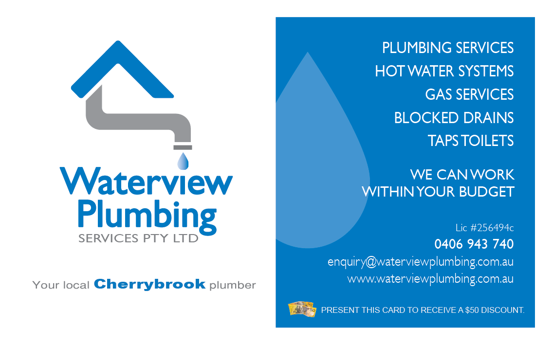Business Card Design by DCMadrid for waterview plumbing | Design #12098568