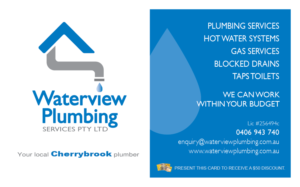 Business Card Design by DCMadrid for waterview plumbing | Design: #12098568
