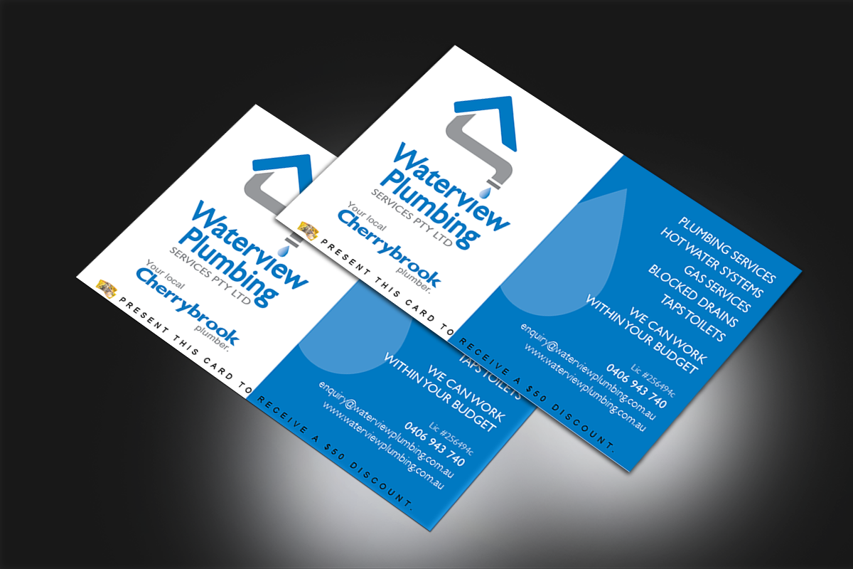 Business Card Design by DCMadrid for waterview plumbing | Design #12098778