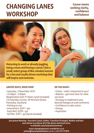 Changing Lanes Workshop | Diseño de Flyer por Pinky 