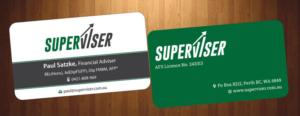 Visitenkarten-Design von HarmiDesigning für Superviser Pty Ltd | Design: #12357310