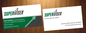 Visitenkarten-Design von HarmiDesigning für Superviser Pty Ltd | Design: #12357316