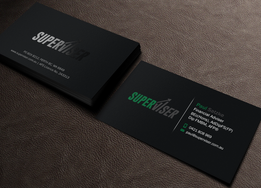 Visitenkarten-Design von Brand aid für Superviser Pty Ltd | Design #12351784