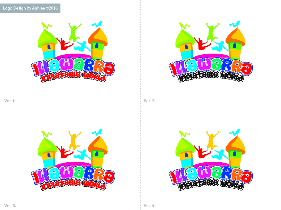 Logo Design by Anhlee for Illawarra Inflatable World | Design #12164533