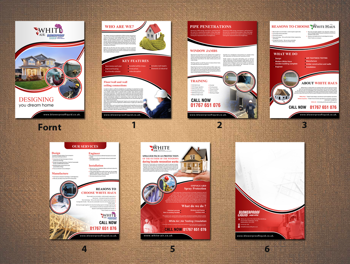 Diseño de Flyer por creative.bugs para whites Carpentry Ltd | Diseño #12152578