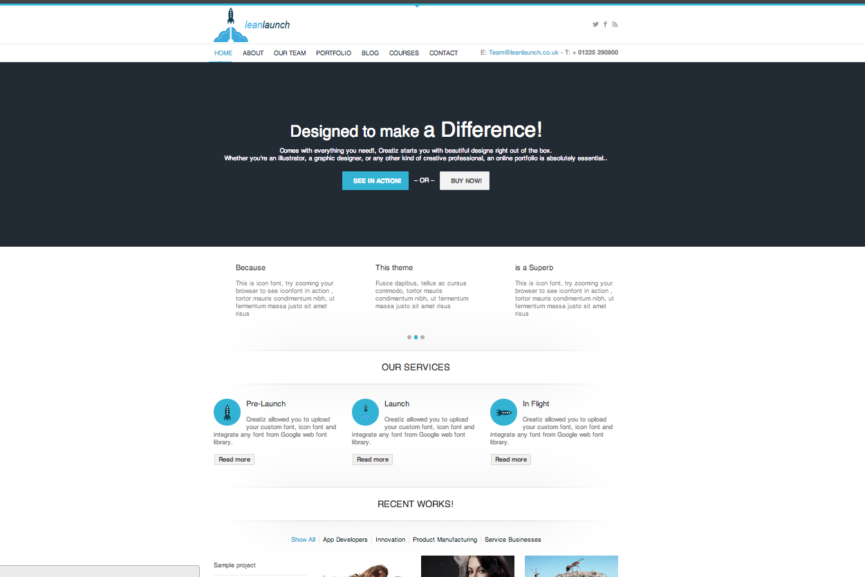 Web Design by  Andy Dollinger for LeanLaunch | Design: #2393404