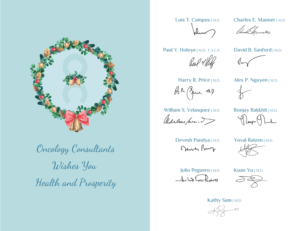 Diseño de Tarjeta de Felicitación por Akshar Shailesh para Oncology Consultants | Diseño #12153527