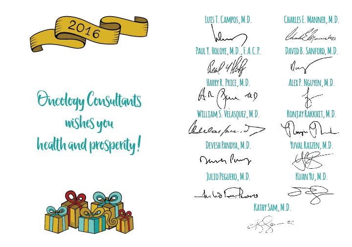 Grusskarten-Design von My Graphics gal für Oncology Consultants | Design #12212445