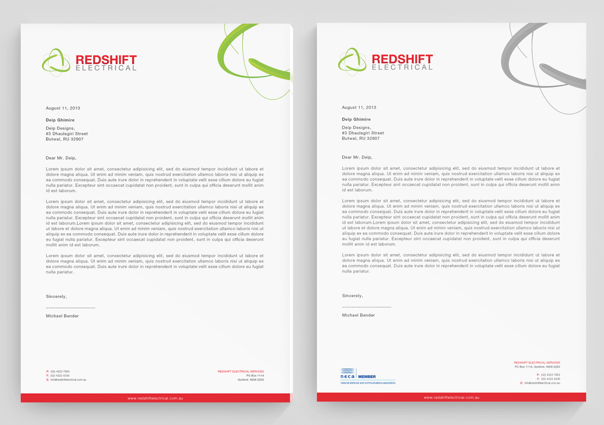 Design de Papeterie par Deip designs pour Redshift Electrical Services | Design #2402100