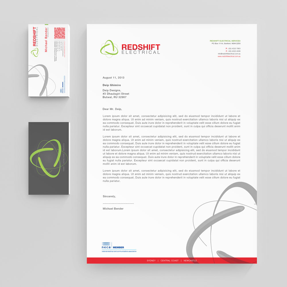 Design de Papeterie par Deip designs pour Redshift Electrical Services | Design #2404729
