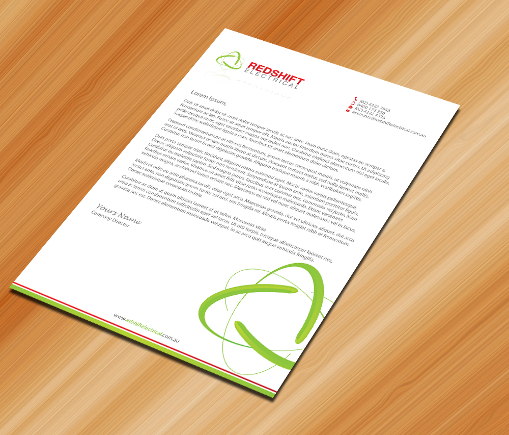 Design de Papeterie par Sarmishtha Chattopadhyay_loginchange pour Redshift Electrical Services | Design #2384523