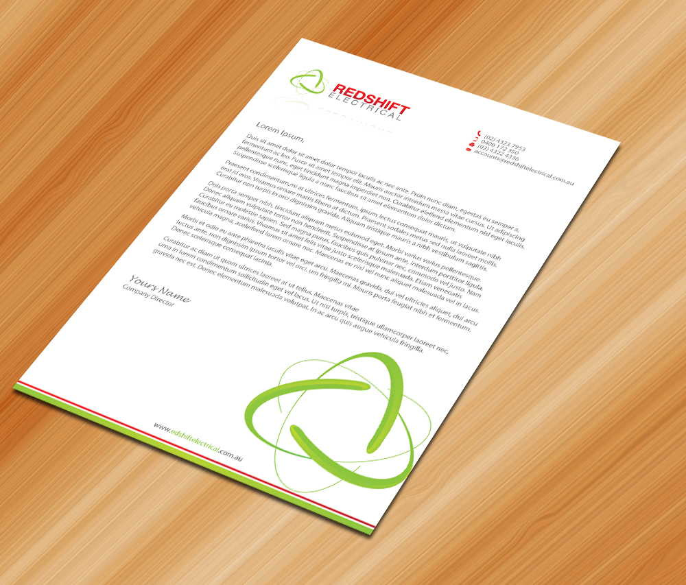 Design de Papeterie par Sarmishtha Chattopadhyay_loginchange pour Redshift Electrical Services | Design #2384541