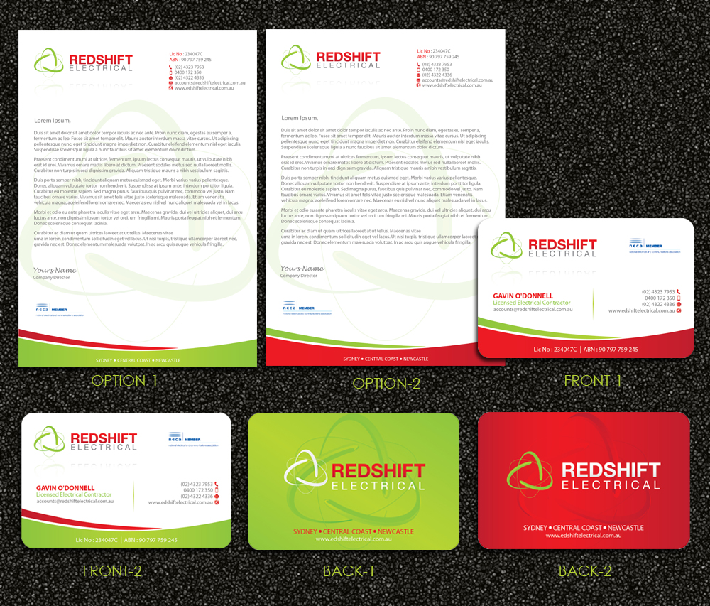 Diseño de Papelería por Sarmishtha Chattopadhyay_loginchange para Redshift Electrical Services | Diseño #2398545