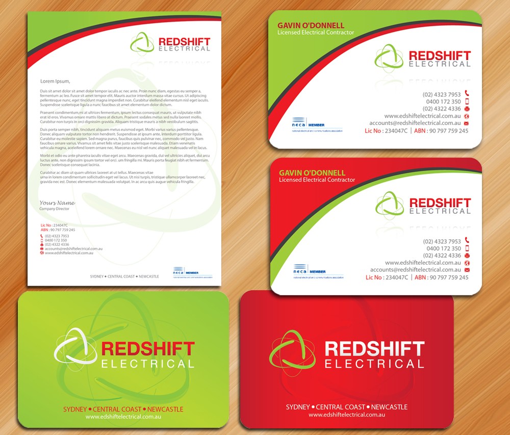 Design de Papeterie par Sarmishtha Chattopadhyay_loginchange pour Redshift Electrical Services | Design #2405365