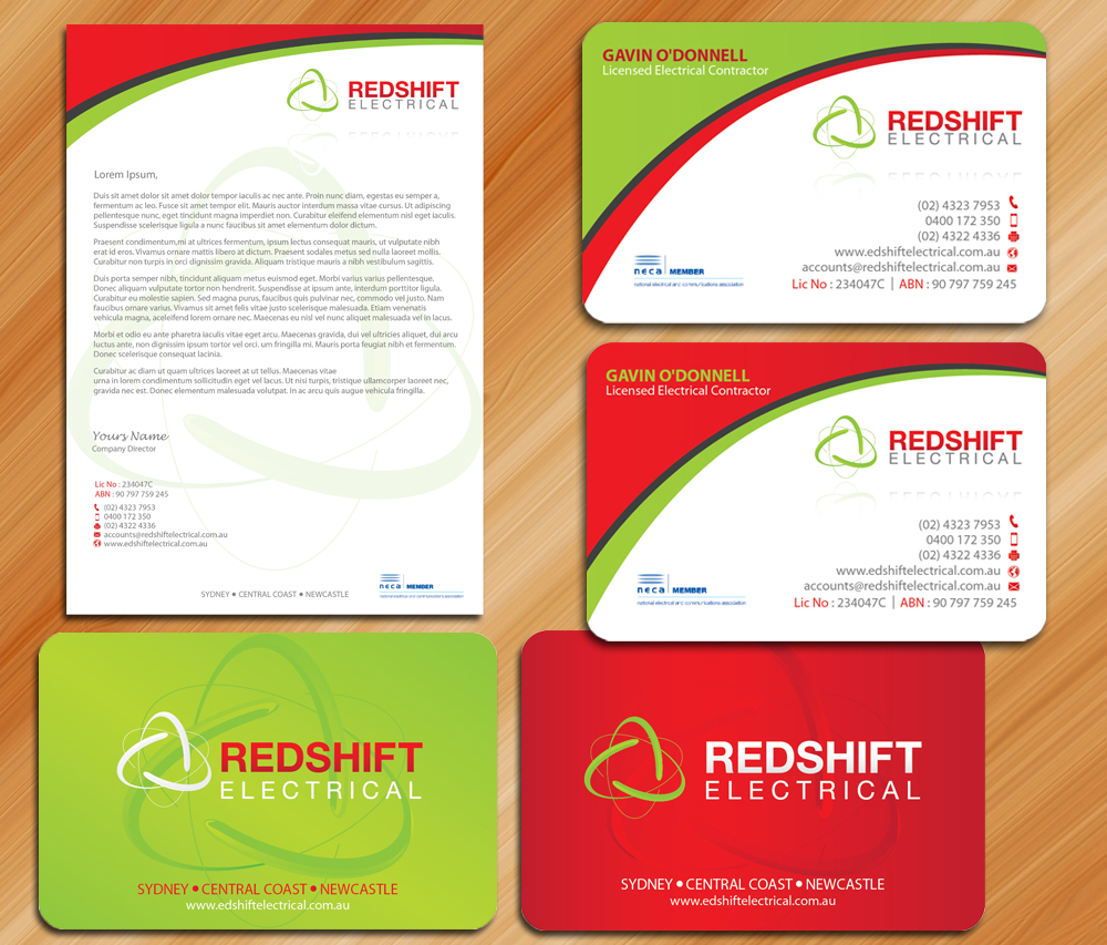 Design de Papeterie par Sarmishtha Chattopadhyay_loginchange pour Redshift Electrical Services | Design #2405388