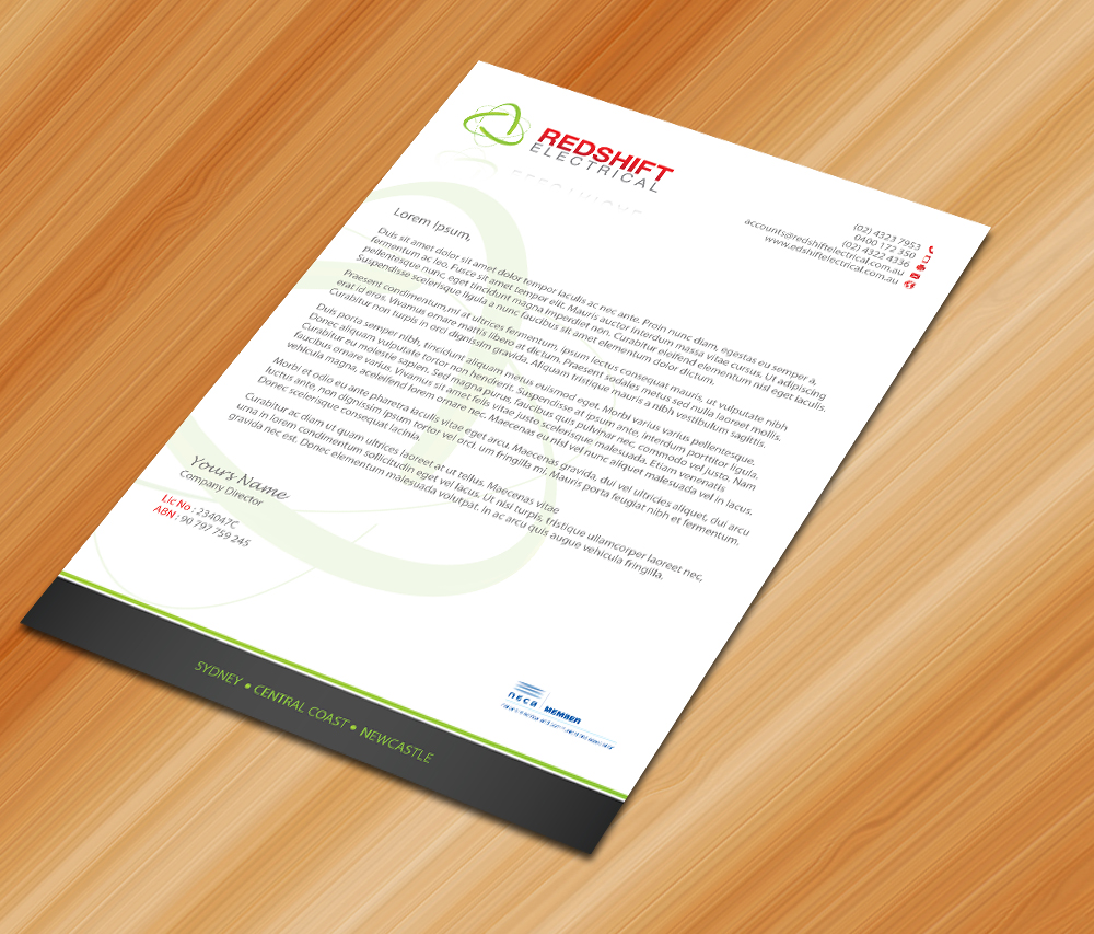 Design de Papeterie par Sarmishtha Chattopadhyay_loginchange pour Redshift Electrical Services | Design #2416776