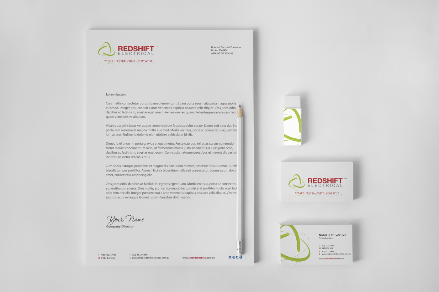 Design de Papeterie par HYPdesign pour Redshift Electrical Services | Design #2382054