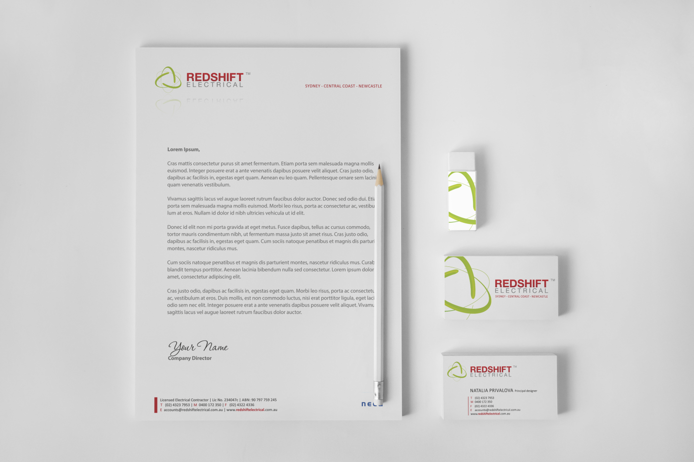 Design de Papeterie par HYPdesign pour Redshift Electrical Services | Design #2382065