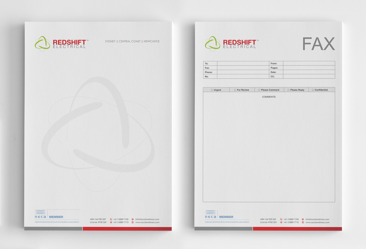 Stationery Design by logodentity for Redshift Electrical Services | Design #2389569