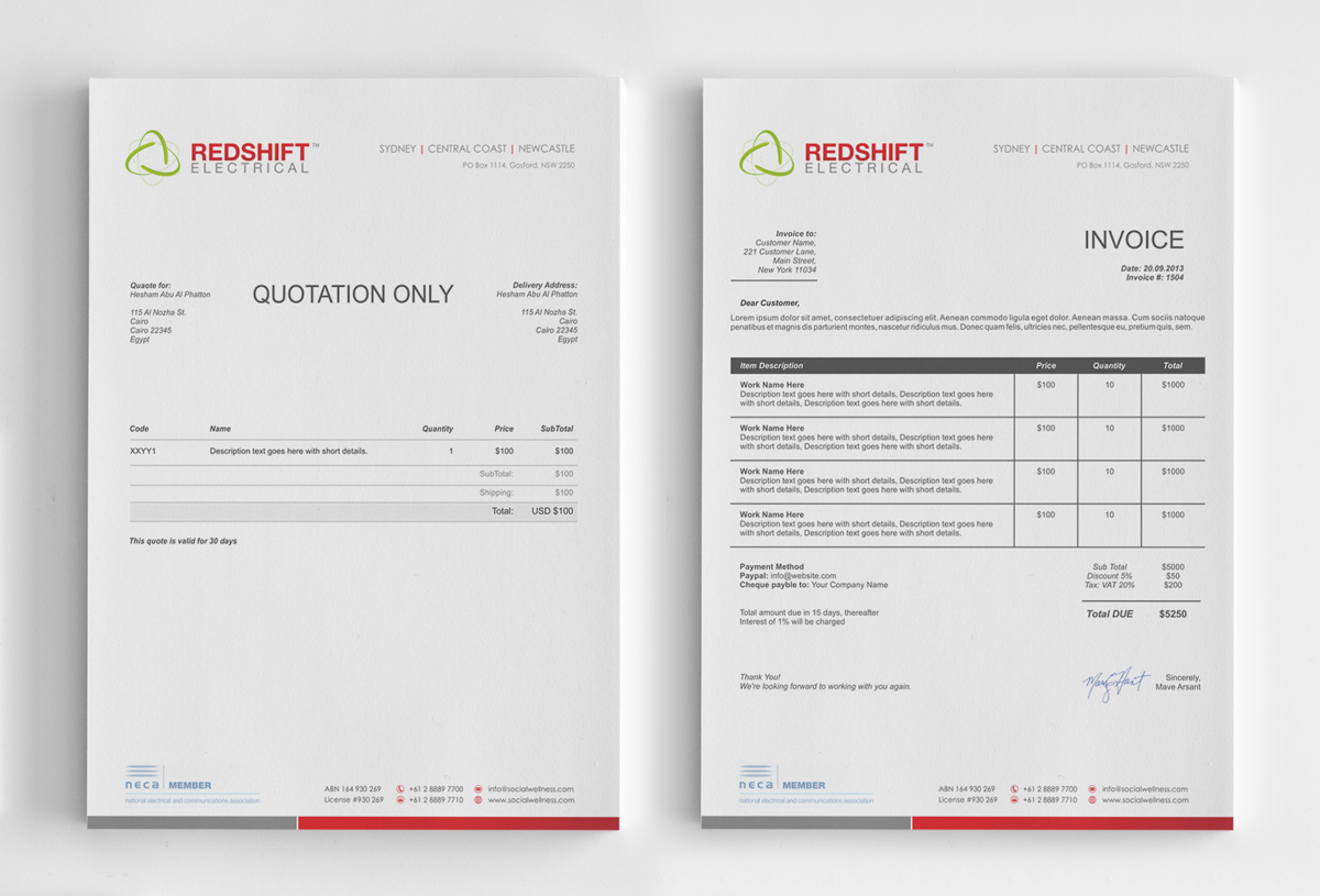 Design de Papeterie par logodentity pour Redshift Electrical Services | Design #2410722