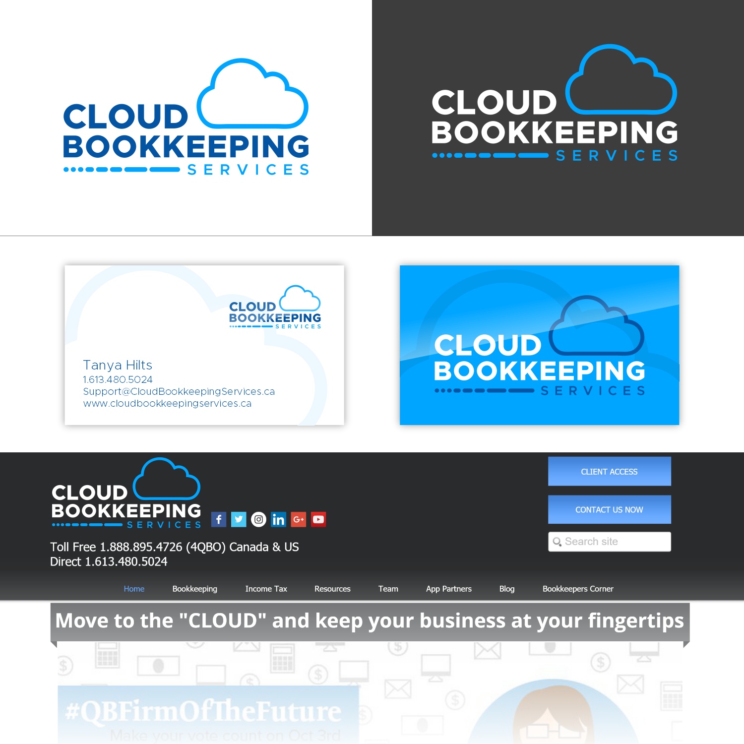 Logo Design by Paradox Custom Goods for Cloud Bookkeeping Services | Design #12114781