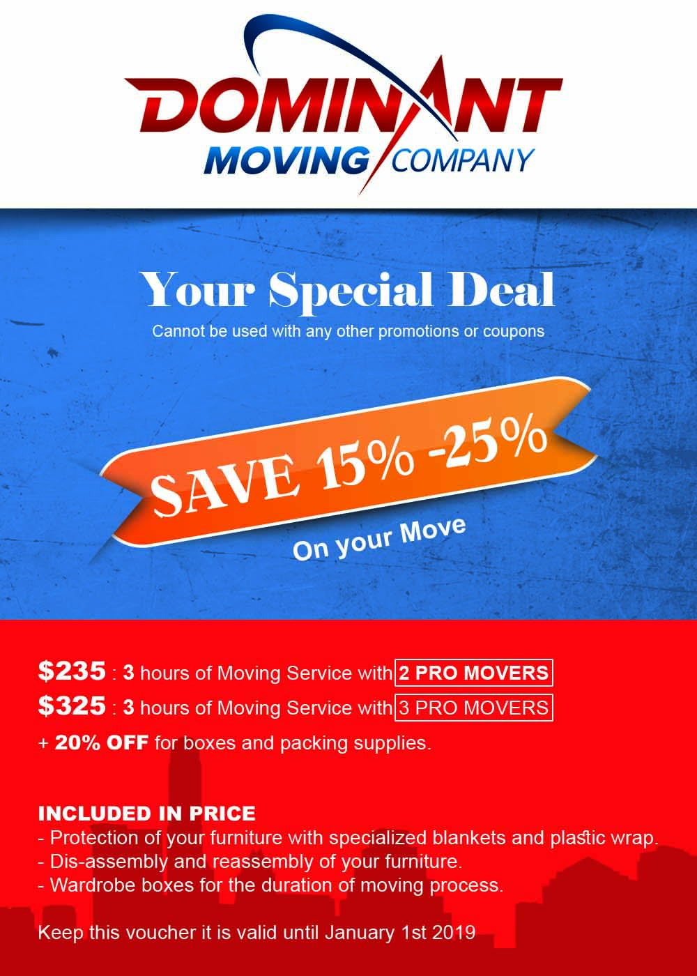 Flyer-Design von Ayman Hadramot für Dominant Moving Systems | Design #12117581