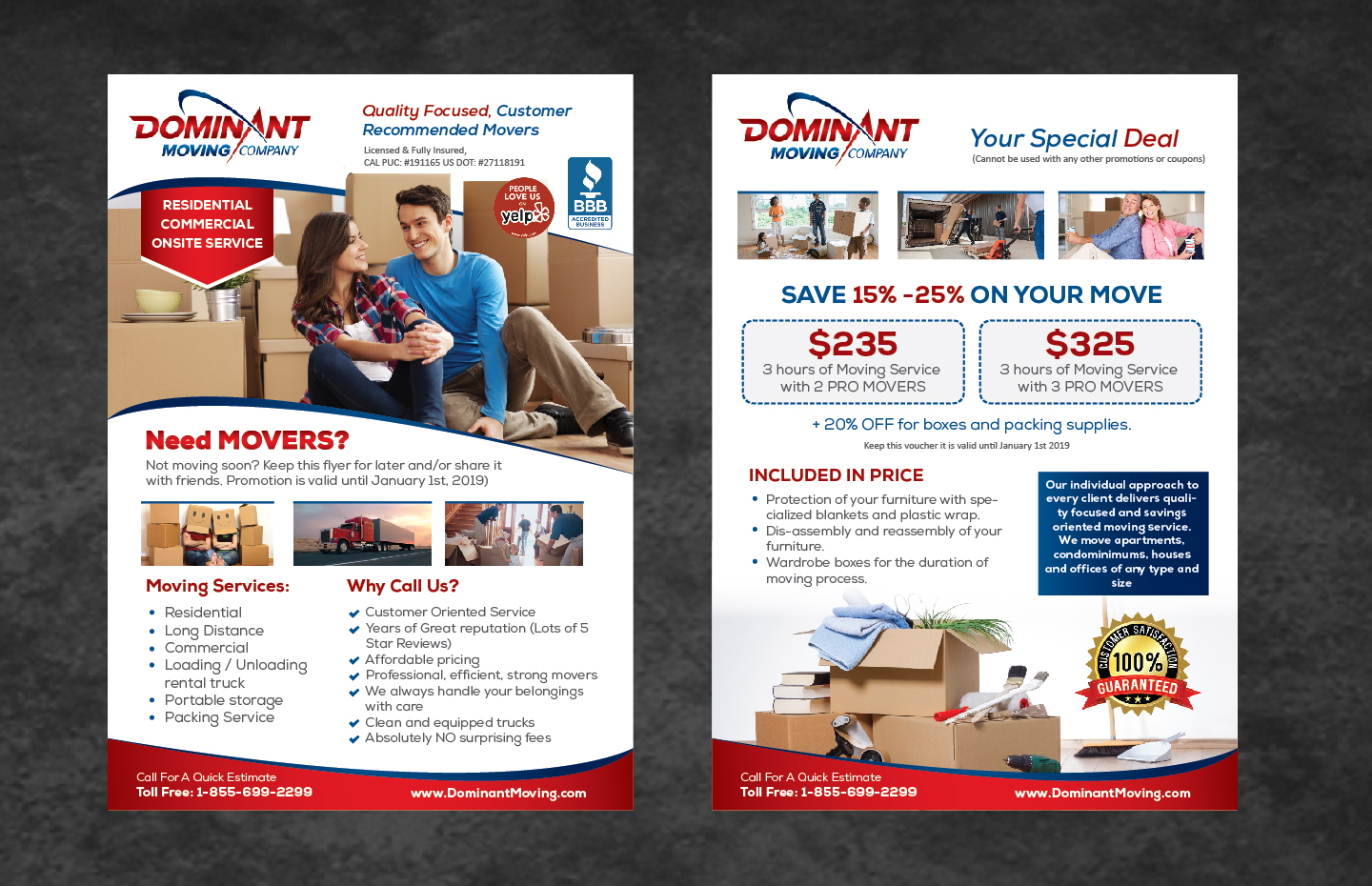 Flyer Design by Achiver for Dominant Moving Systems | Design #12210856